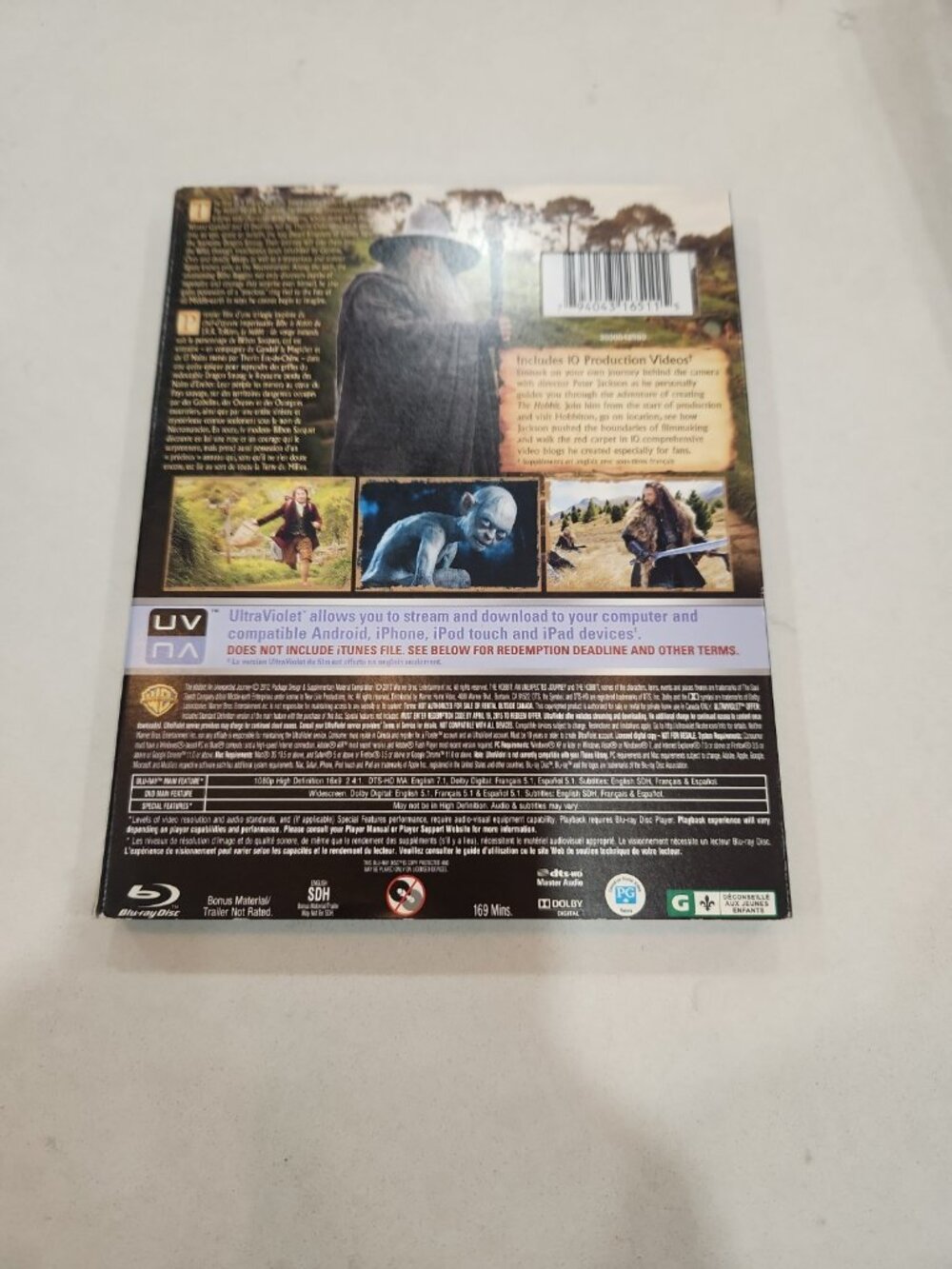 The Hobbit: An Unexpected Journey (Blu-ray Disc, 2013, 3-Disc Set, Canadian) - Picture 2 of 4